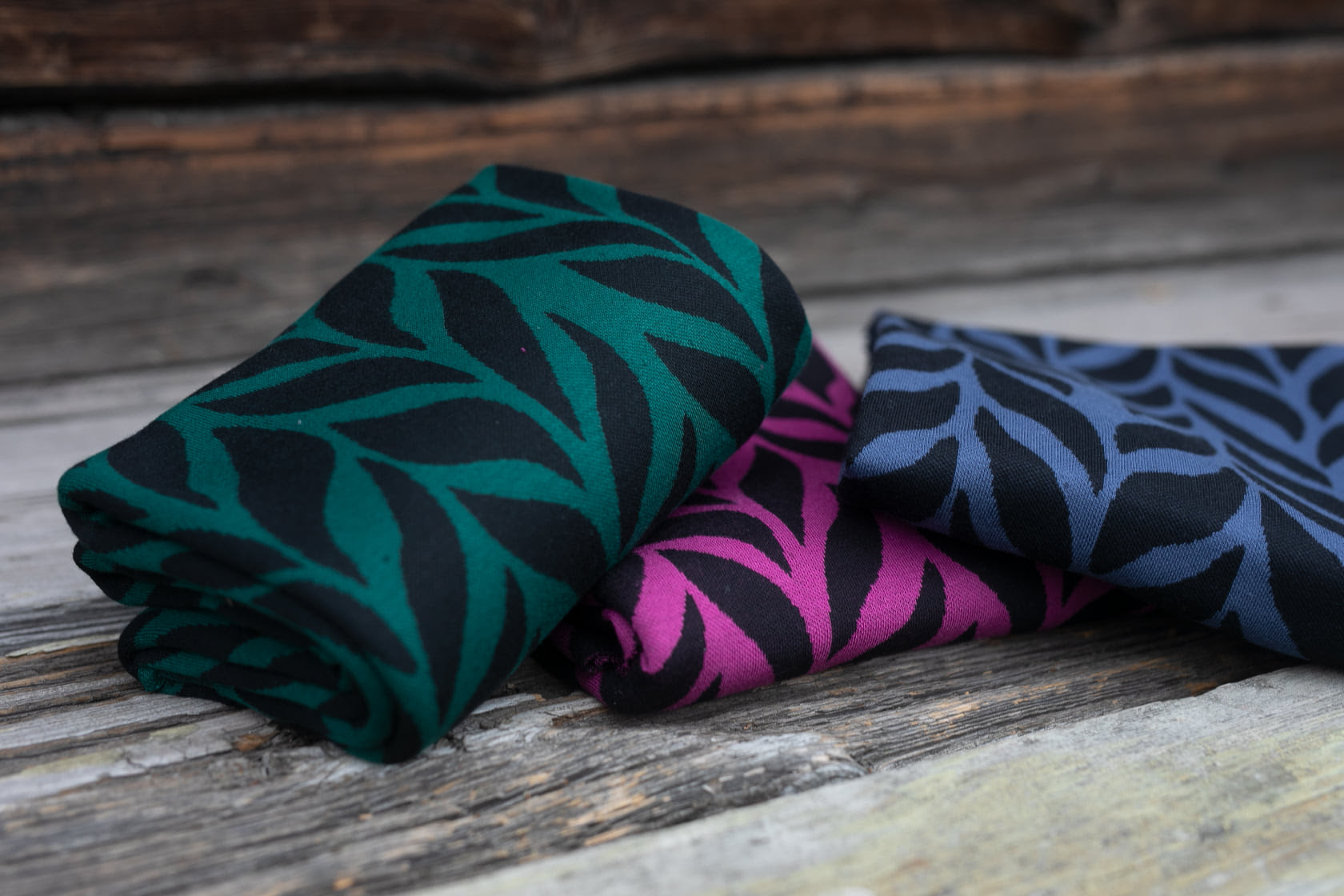 JACQUARD KNIT PLAIT - PURPLE - 3