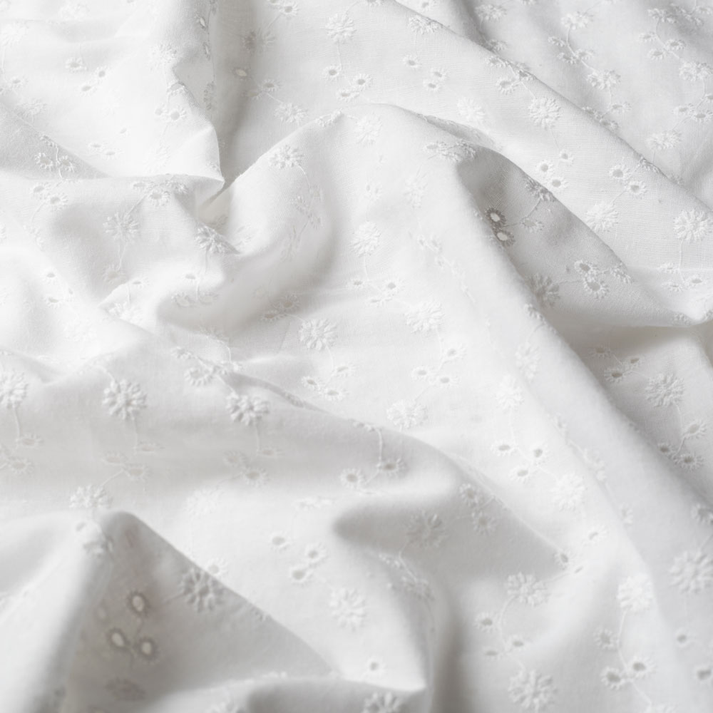 FLORAL EMBROIDERY - WHITE