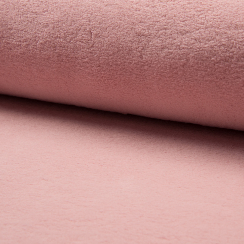 Pink Cotton Fleece Fabric by the Yard
