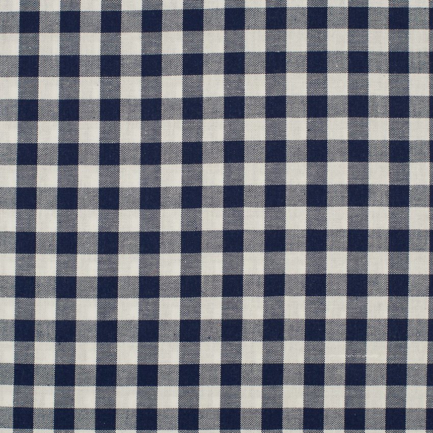 WOVEN COTTON  - NAVY BLUE CHECKS