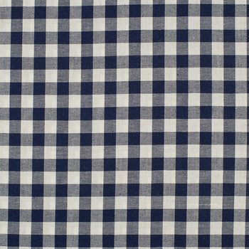WOVEN COTTON  - NAVY BLUE CHECKS