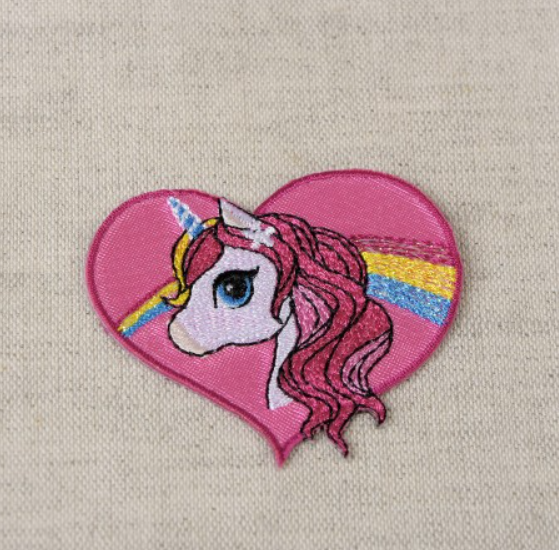 APPLIKATION/TYGMÄRKE -  UNICORN HEART