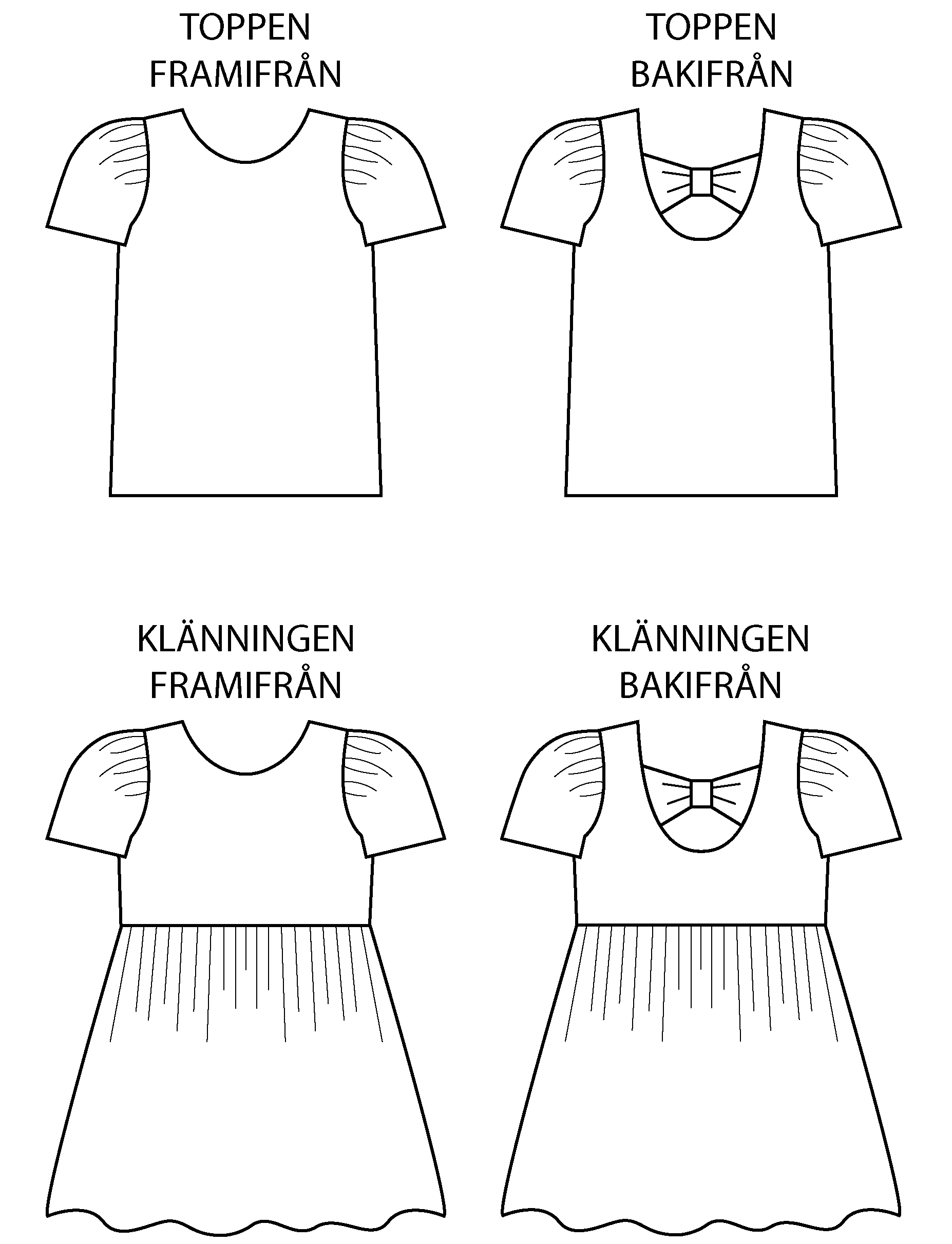 AMELIE TOP N DRESS (ENGELSKA) tygdrommar.se