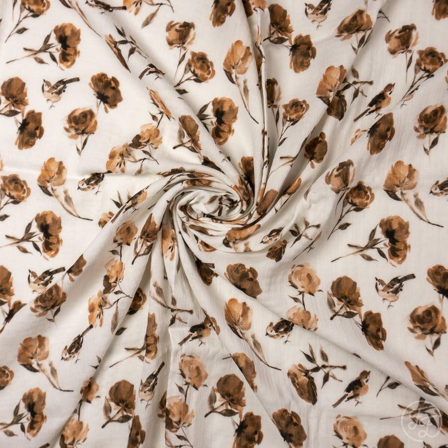 MUSLIN - ROSES N BIRDS