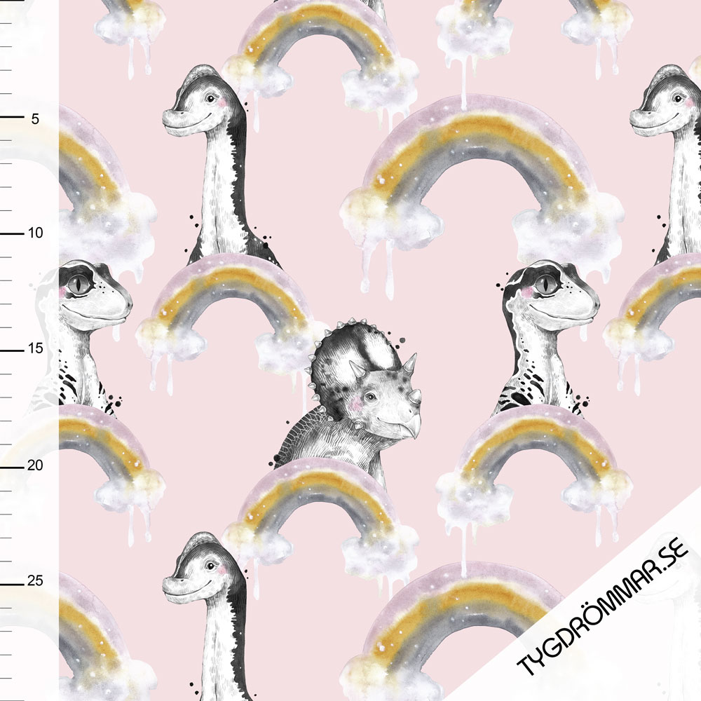 RAINBOW DINOS - PALE PINK