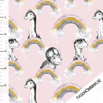 RAINBOW DINOS - PALE PINK