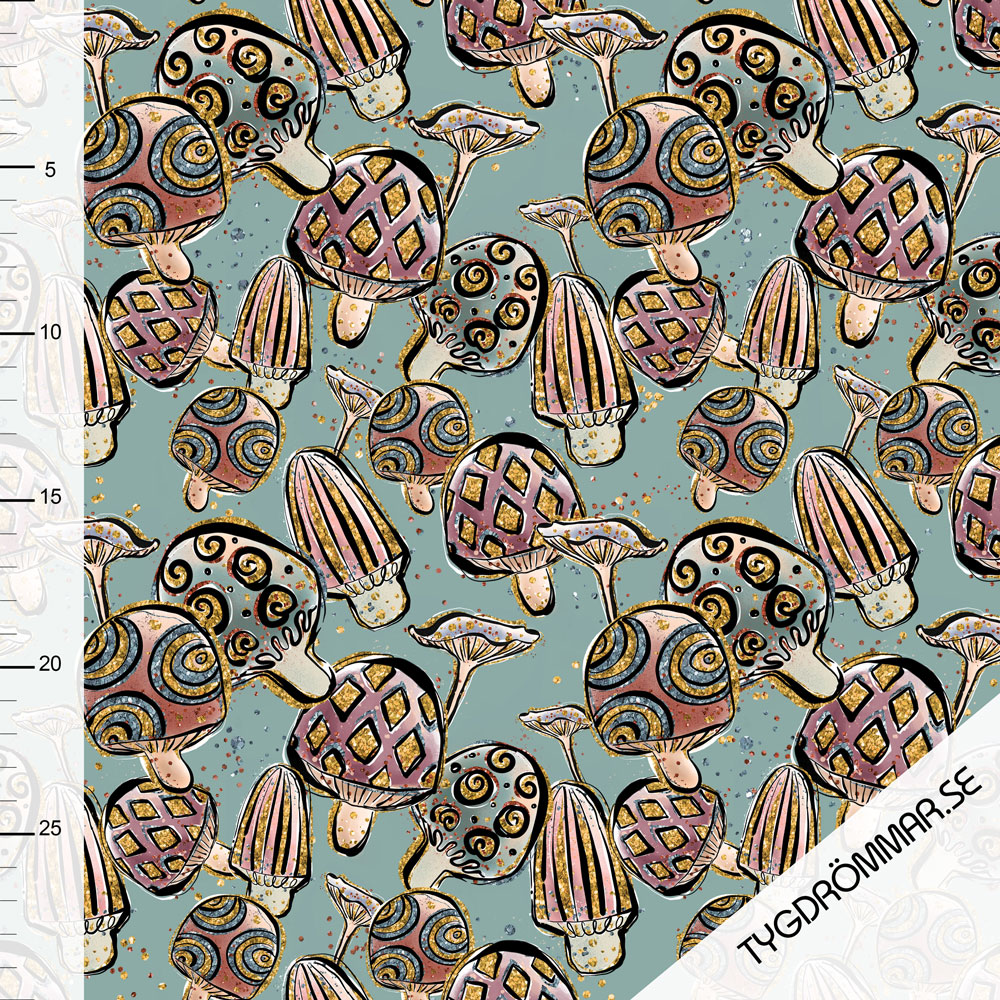 1M - MUSHROOMS - TEAL