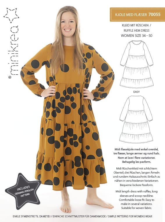 RUFFLE HEM DRESS - MINIKREA 70055