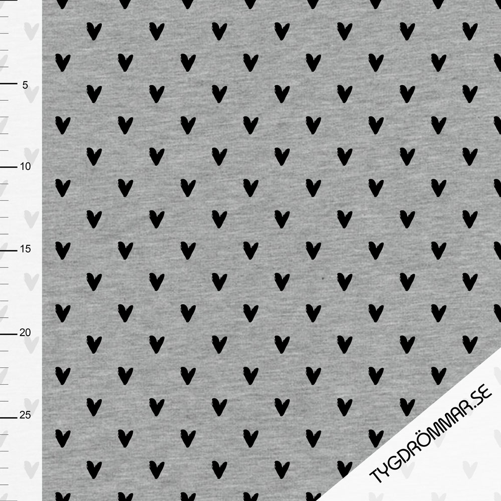 HEARTS - GRAY MELANGE COLLEGE