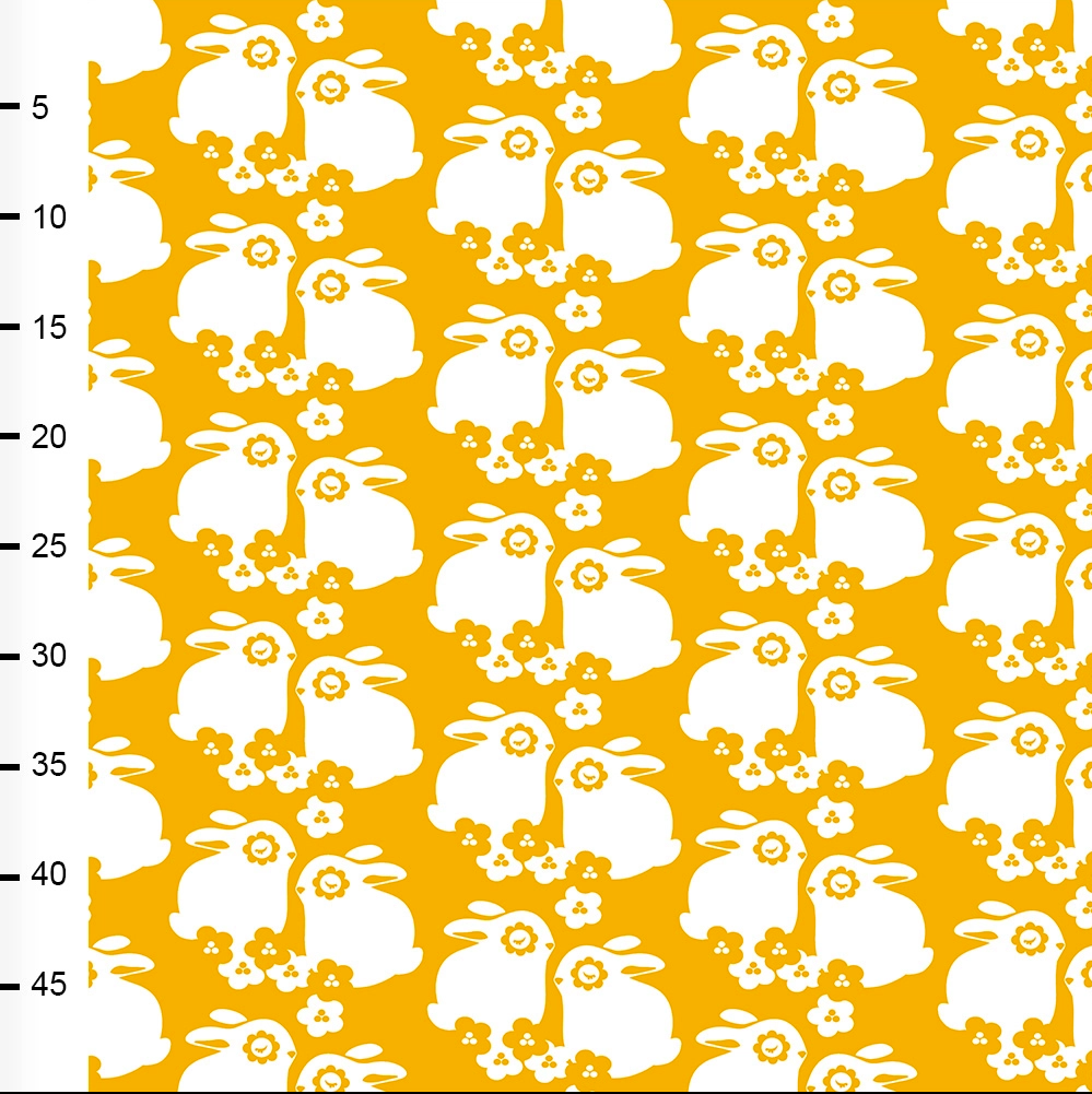 FLOWER BUNNIES  COLLEGE - YELLOW