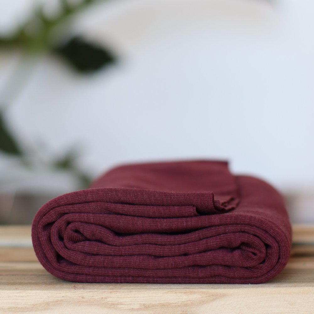 TENCEL™ FINE RIB JERSEY - MAROON