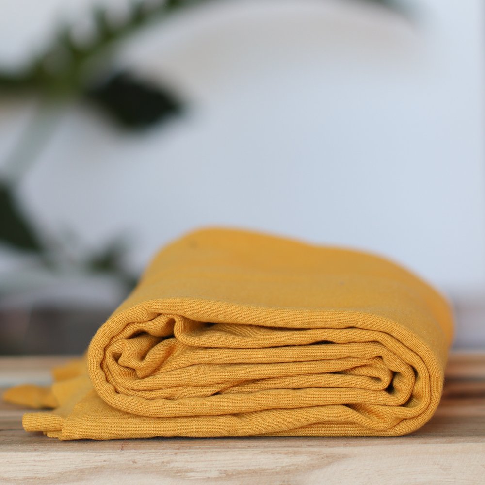 TENCEL™ FINE RIB JERSEY - MUSTARD