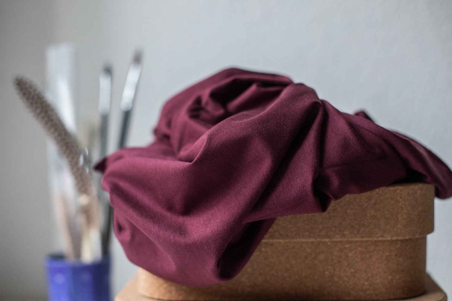 TENCEL JERSEY - MAROON - 3