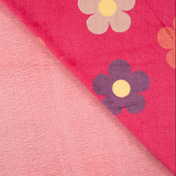 CUDDLE FLEECE - FLOWERS PINK