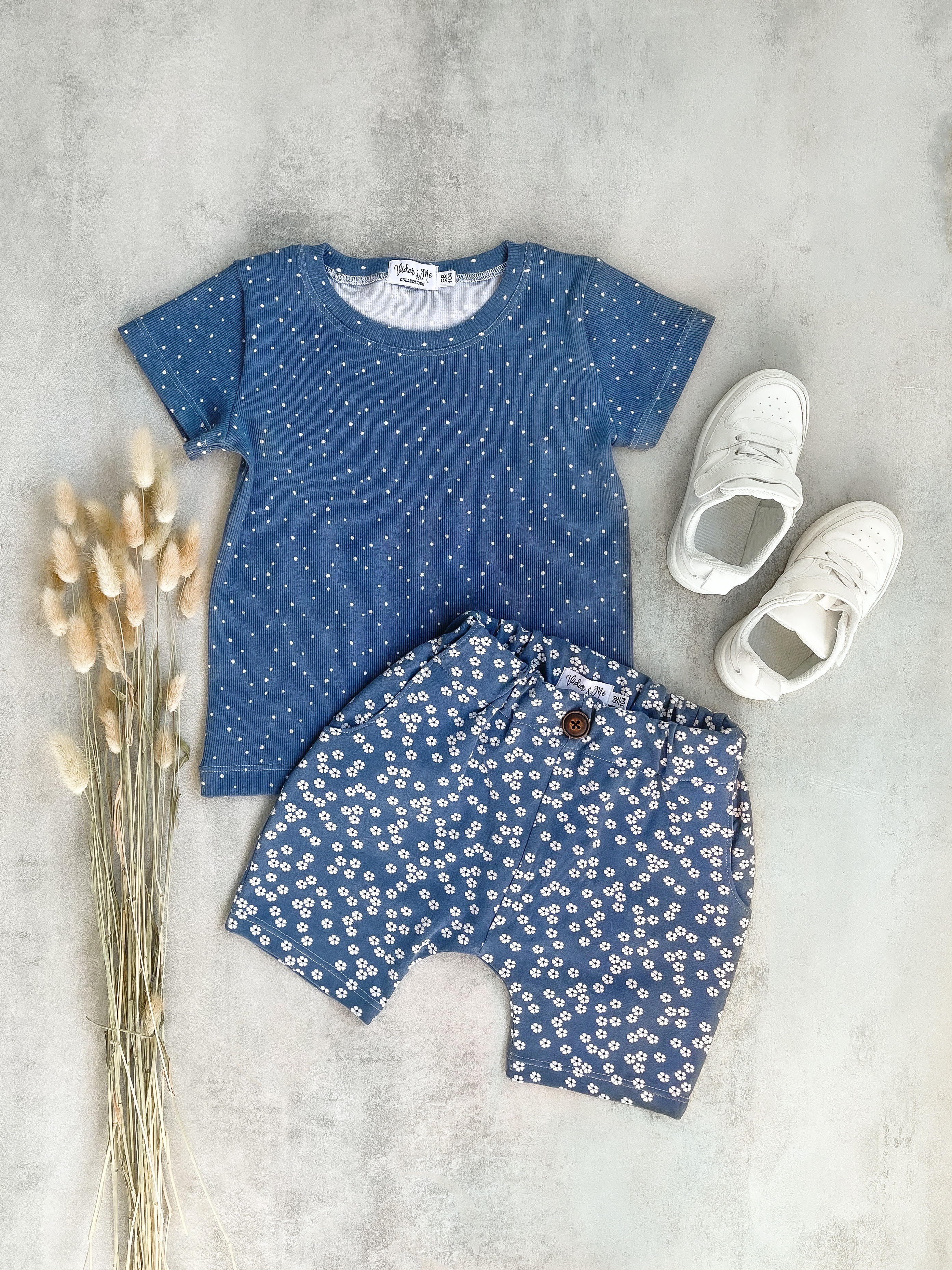 MINI SPOTS RIBBED - BLUE - 2