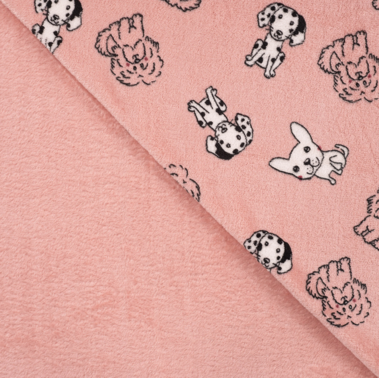 CUDDLE FLEECE - DOGS PINK - 2