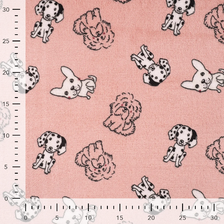CUDDLE FLEECE - DOGS PINK - 4