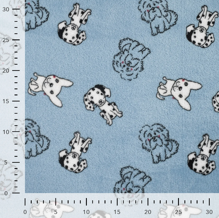 CUDDLE FLEECE - DOGS BLUE - 3