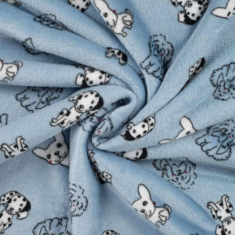 CUDDLE FLEECE - DOGS BLUE - 4
