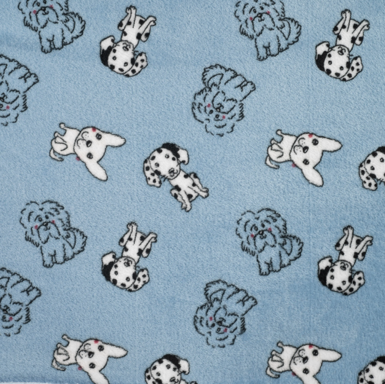 CUDDLE FLEECE - DOGS BLUE
