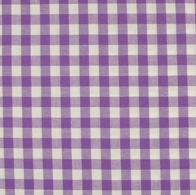 WOVEN COTTON  - PURPLE CHECKS