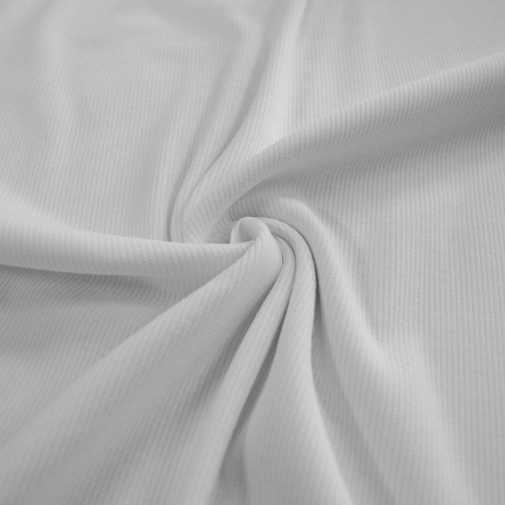 RIBBED JERSEY -  WHITE