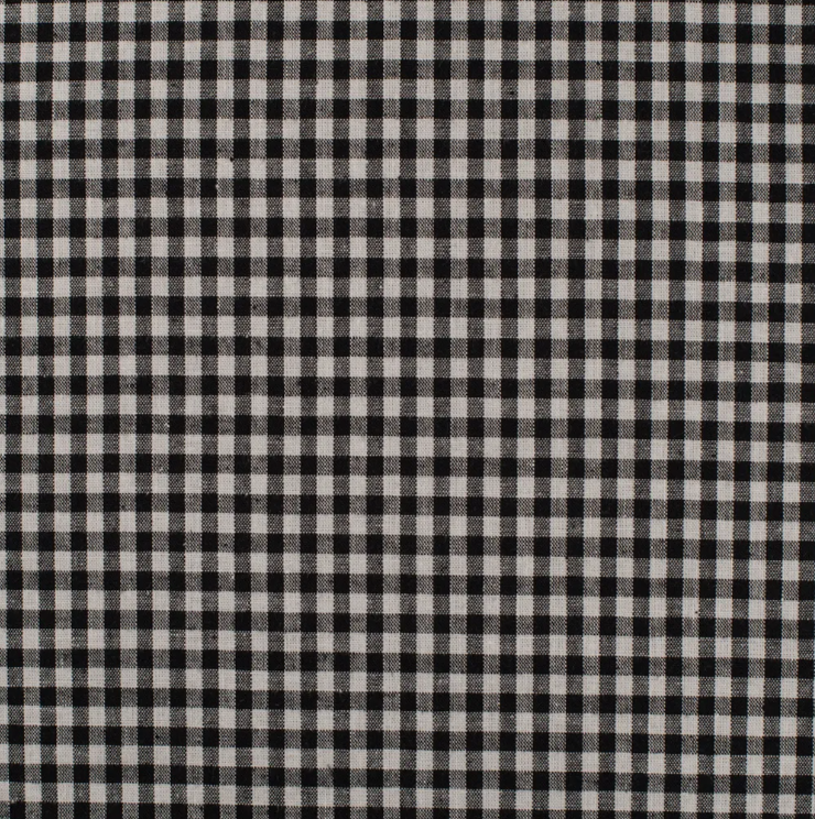 WOVEN COTTON  - SMALL BLACK CHECKS