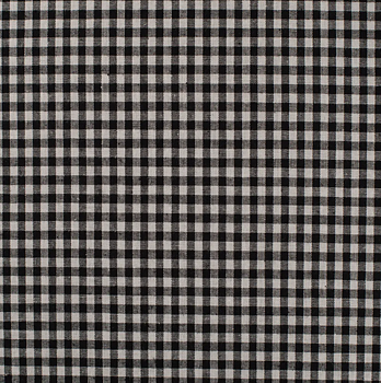 WOVEN COTTON  - SMALL BLACK CHECKS