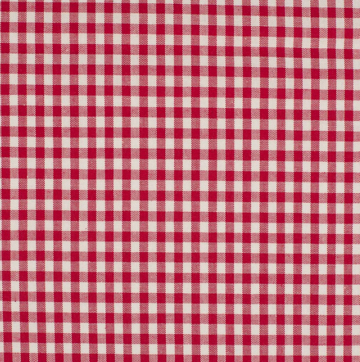 VÄVT BOMULL RUTA -  SMALL RED