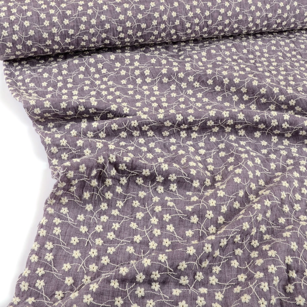 MUSLIN MINI FLOWER - PLUM