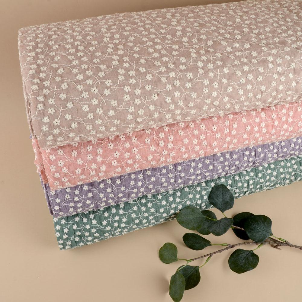 MUSLIN MINI FLOWER - GREEN - 3