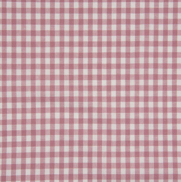 WOVEN COTTON  - SMALL ROSE CHECKS
