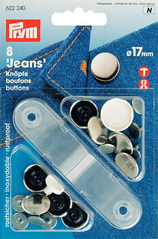 JEANSKNAPP - 17MM SILVER