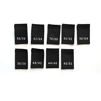 SIZE LABLE DOUBLE - 10PCS
