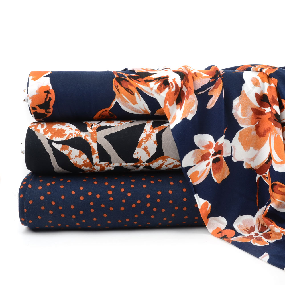 VISCOSE JERSEY -   LEAVES - 2