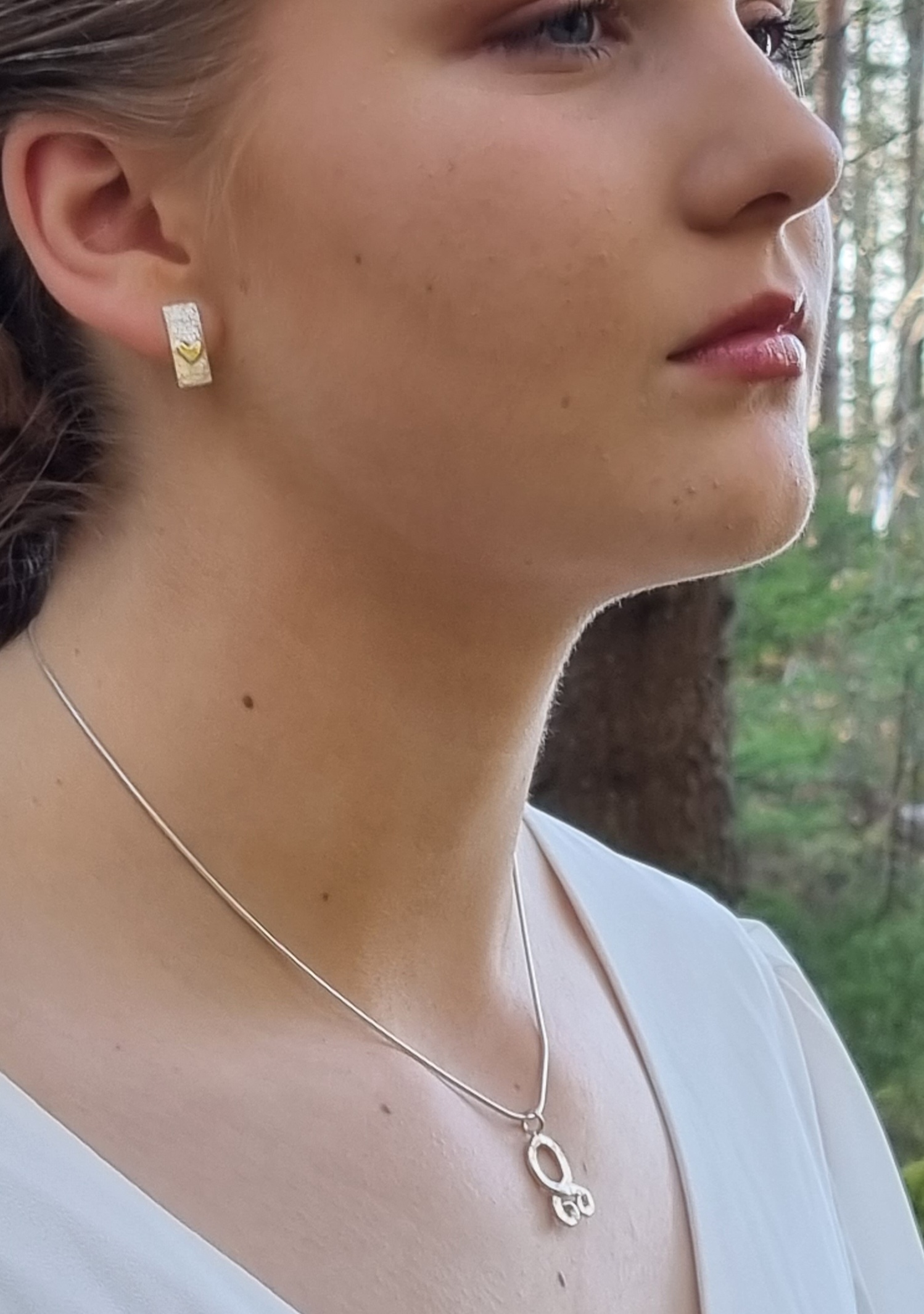 Örhängen Älvkarleby med hjärta av 18 k guld - 4