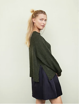 Kelly Sweater w/split 2214-5B, english, Tweed Recycled