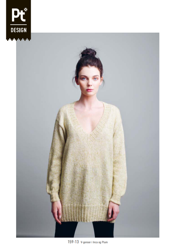 V-ringad tröja i Inca och mohair