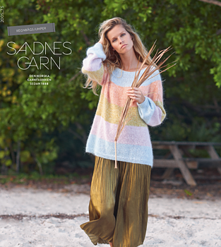 Regnbågsjumper i Tynn Line och Tynn Silk mohair
