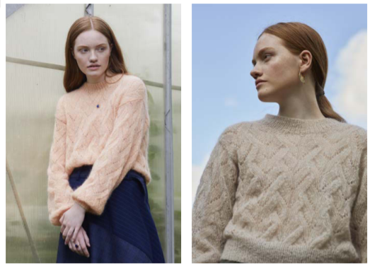 Fionagenser 347-2 stickad i tunn mohair - 2
