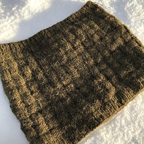Cowlen "Flätad dröm" i Rauma Iris och Geilsk Tweed - 2