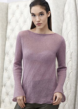Flared sweater i Silk mohair Lux