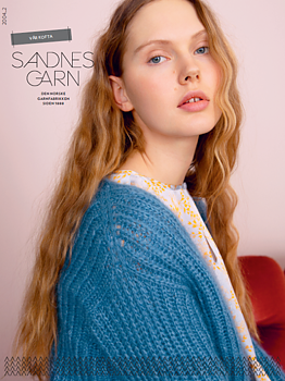 Patentstickad kofta i Sandnes Tynn silk mohair