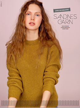 Resårstickad tröja i Sandnes Tynn silk mohair