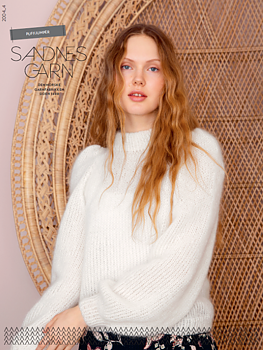 Tröja med puffärm i Sandnes Tynn silk mohair