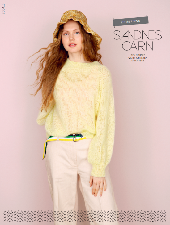 Luftig raglantröja i Sandnes Tynn silk mohair