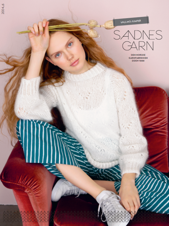 Vallmojumper i Sandnes Tynn silk mohair
