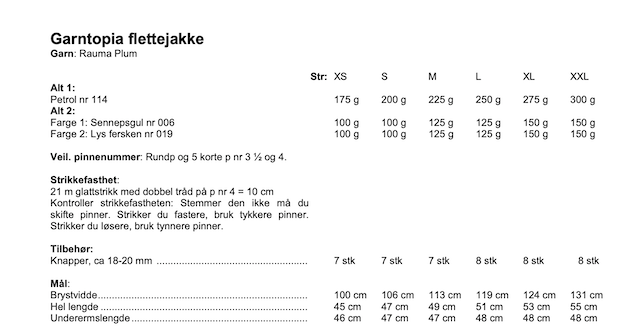 Garntopia flettejakke  - 2