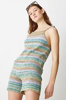 Slätstickat linne och shorts i Permin Maja