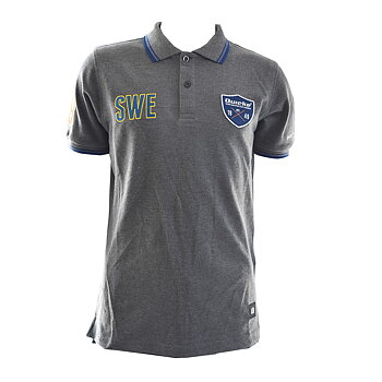 GREY MELANGE POLO PIQUE - Women